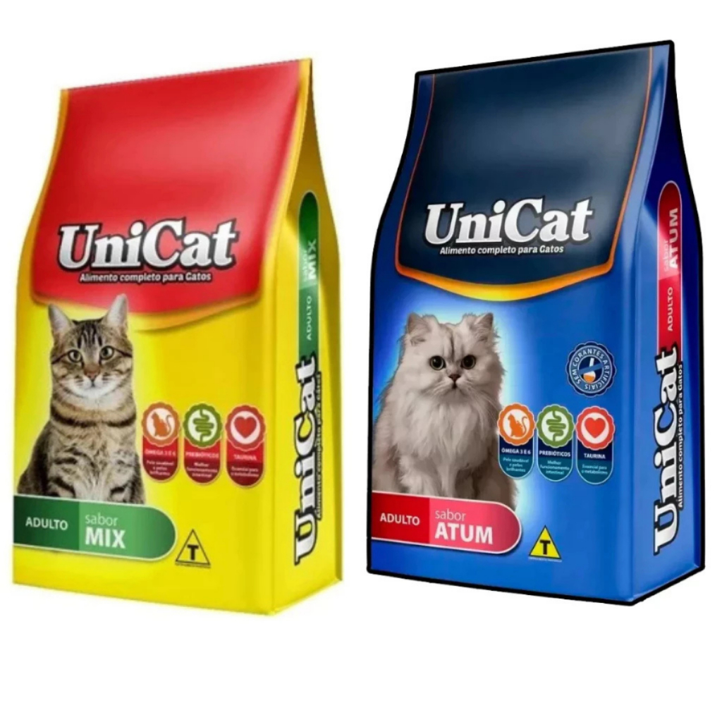 Ração Gatos Unicat Adultos Atum e Mix 10,1kg em Oferta na Shopee