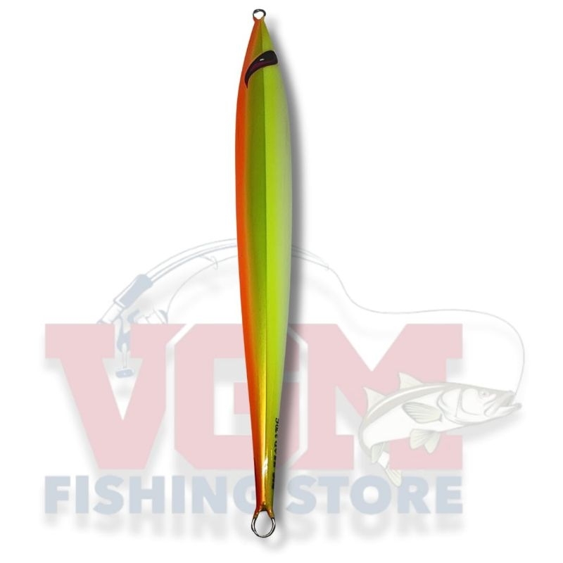 ISCA HAI VERTICAL BIG HEAD COR LARANJA LIMÃO CROMO | SLOW PITCH JIGGING | SPEED JIGGING | METAL JIG | ISCA ARTIFICIAL