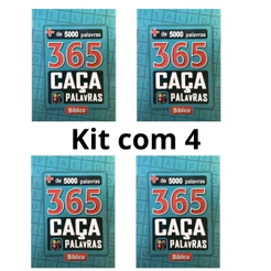 KIT COM 4 do 365 Caça Palavras Bíblico | Mais de 5000 Palavras | Azul