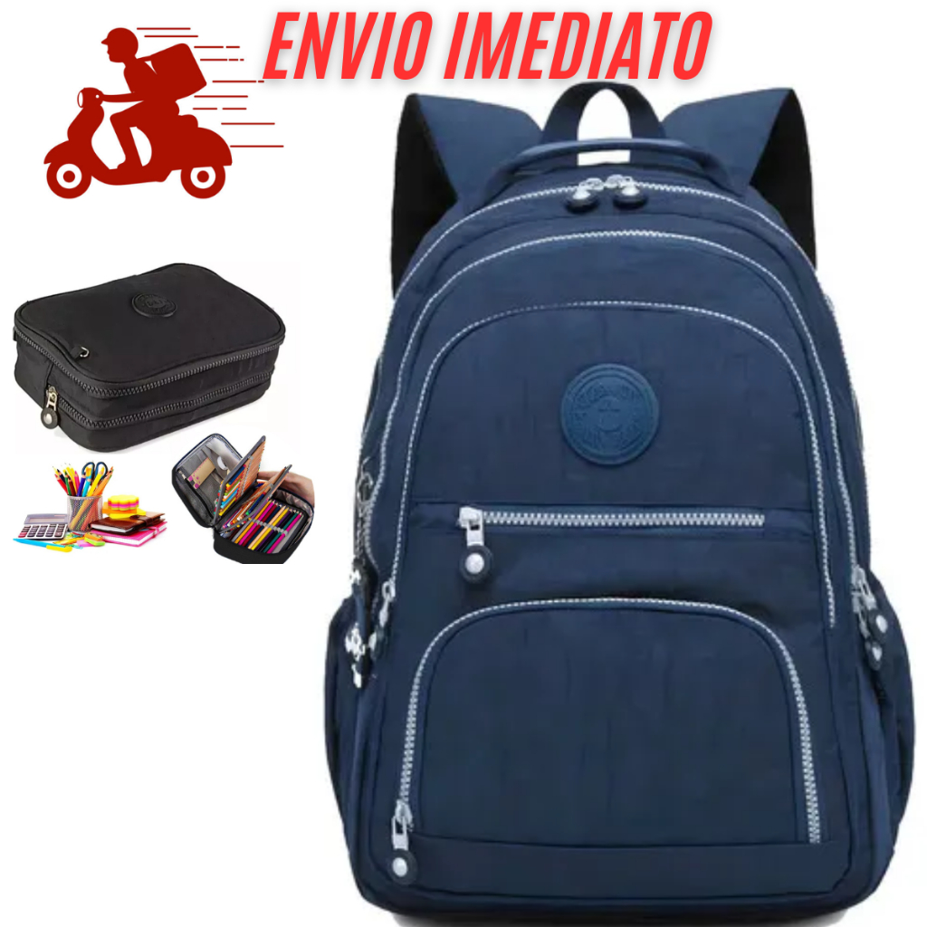 Mochila Escolar Bolsa Grande Juvenil Tactel Impermeavel Nylon Feminina Masculina Notbook Trabalho Faculdade Volta Aulas