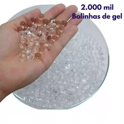 2000 Bolinhas De Gel Transparentes que Crescem na água Hidrogel Decoração Vaso Planta Anti Stress