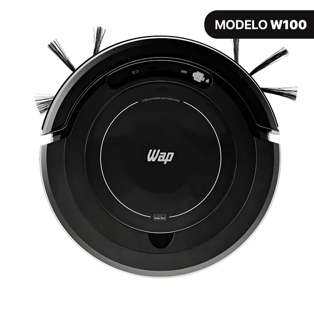 Aspirador de Pó Robô WAP Robot W100 3 em 1 Antiqueda Bivolt 17W