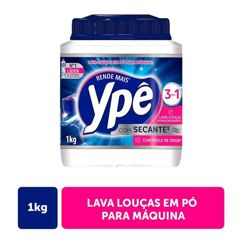 Imagem Detergente Ypê para Máquina Lava Louças em Pó com secante 1Kg