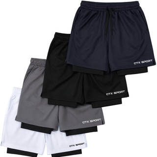 KIT 4 ou 2 Bermudas 2em1 Masculina Academia Corrida Fitness Compressão Treino Dry Fit 3 b…