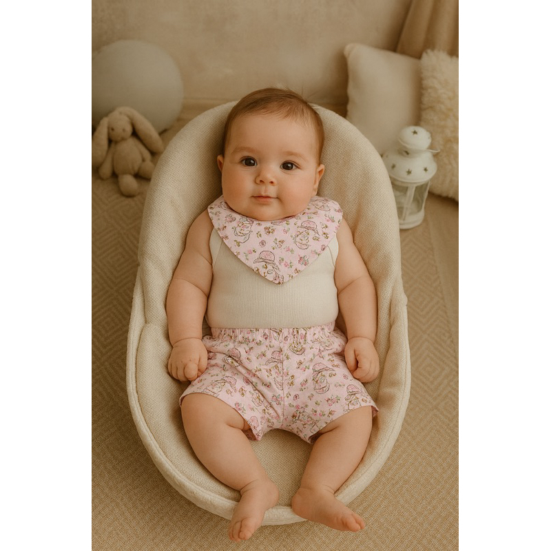 Conjuntinho de shorts, body + babador bandana Kit body bebê Conjunto body bebê em Oferta na Shopee