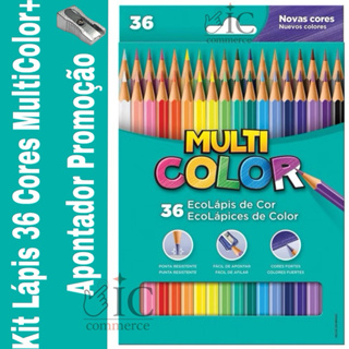Lápis de Cor MultiColor 36 Novas Cores Profissional Escolar Desenho Pintura Kit Completo em Oferta na Shopee