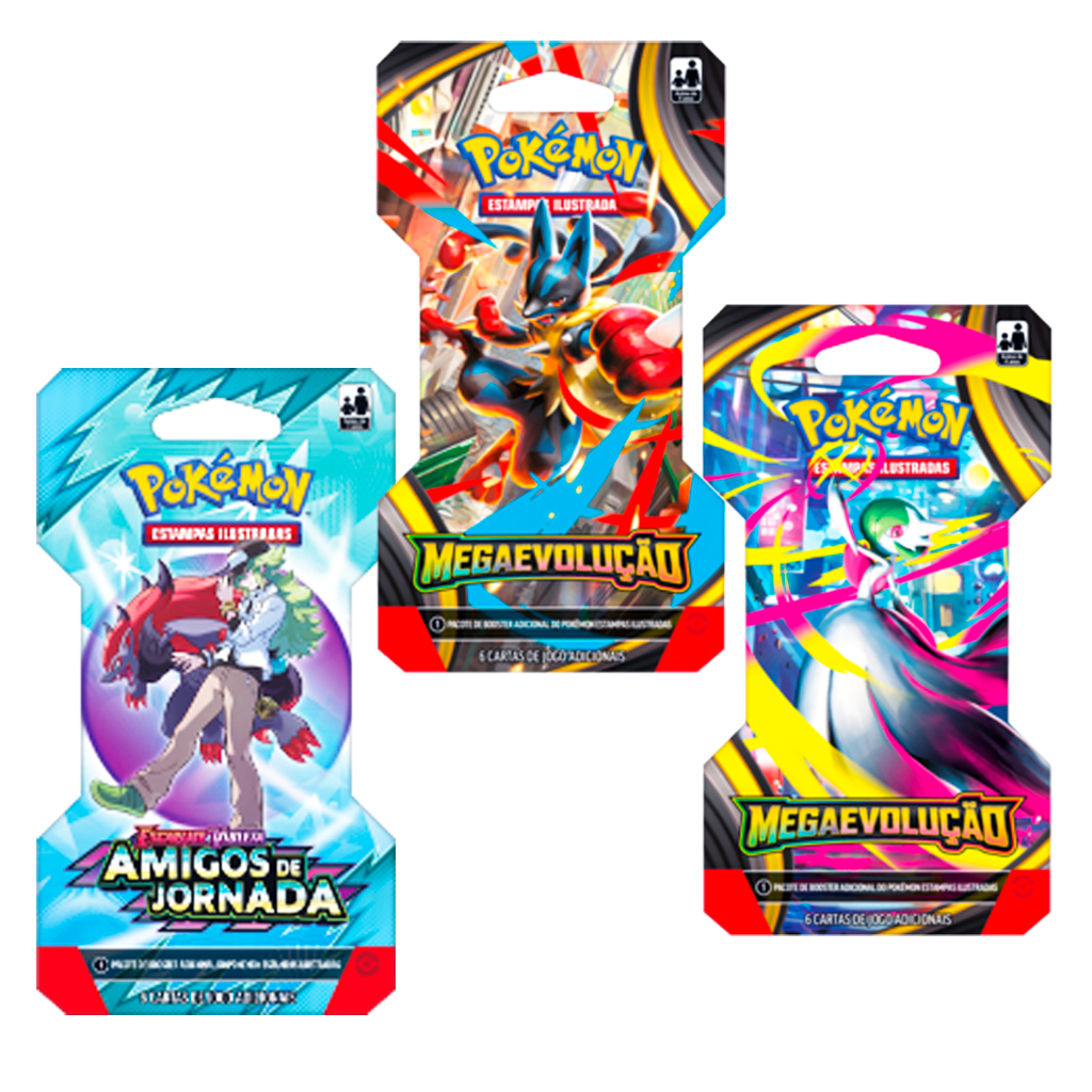 Blister Triplo Pokémon Fogo Branco - EV10.5 Gothitelle, Carta Holográfica Promocional