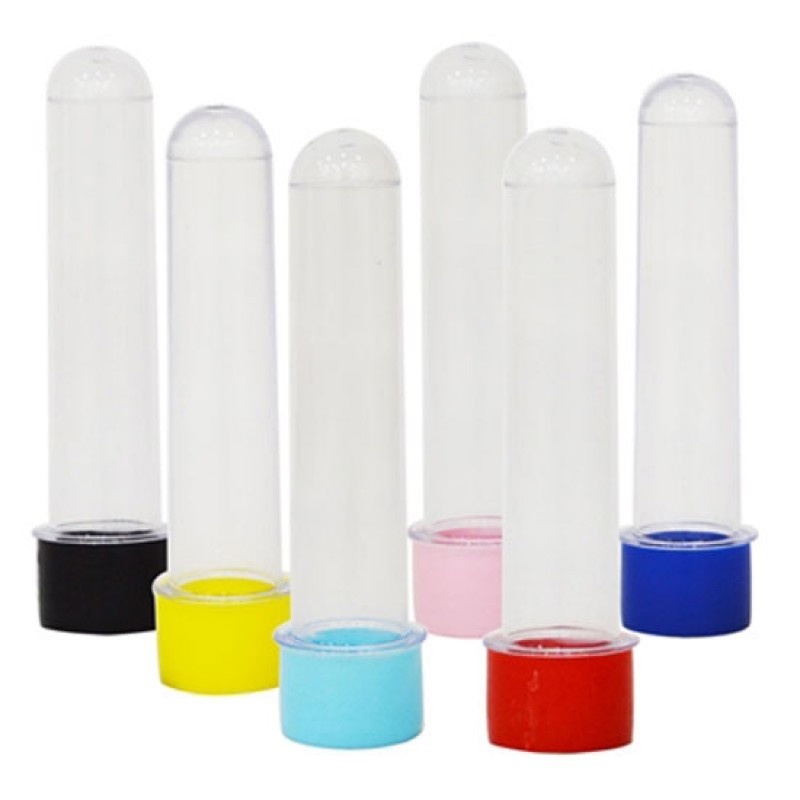 Kit 50 Tubetes 13cm com Tampa Colorida 12 Opções de Cores Lembrancinha Tempero em Oferta na Shopee