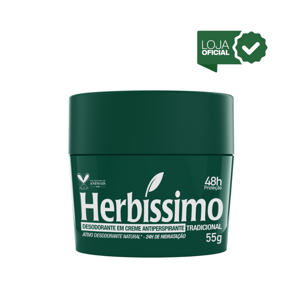 Desodorante Creme Antitranspirante Herbíssimo Tradicional 55G