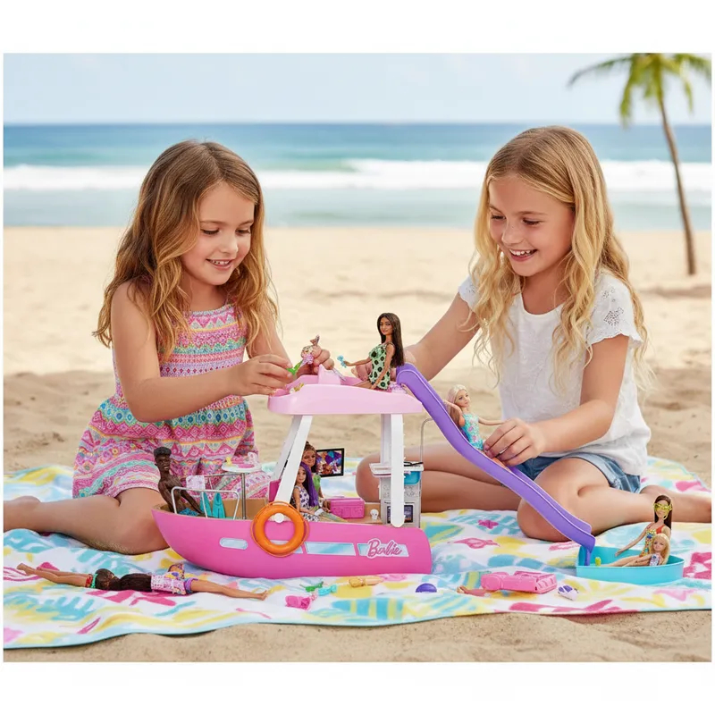 Barbie, Barco Lancha Dos Sonhos Com Piscina E Tobogã HJV37