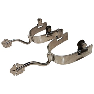 Espora QM Inox Pescoço de Ganso Roseta Trevo Para Montaria Cavalgada Passeio Estilo Envio Imediato Para Todo o Brasil em Oferta na Shopee