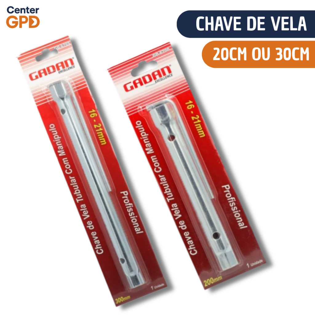 Chave de Vela Tubular com Manipulo de 20CM ou 30CM | Aço Cromado em Oferta na Shopee
