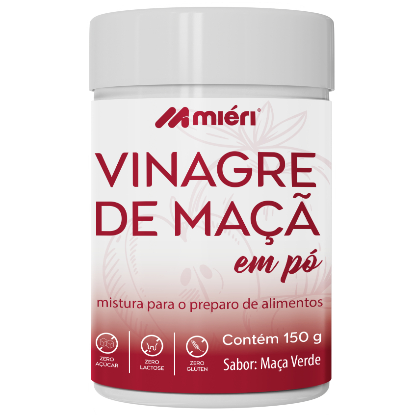 Vinagre de Maçã em Pó 150g Sabor Maça Verde - Miéri