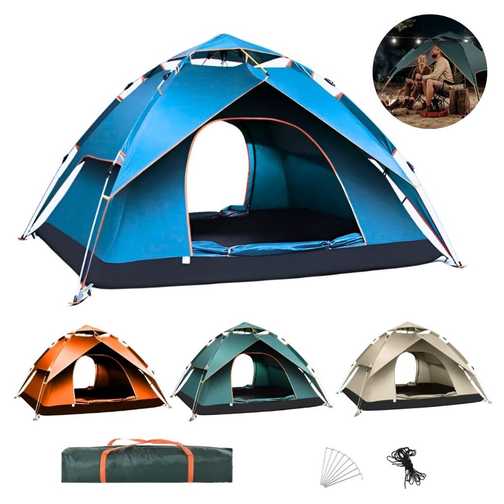 Barraca Camping 6 Pessoas Monta Sozinha ou Manual Impermeável