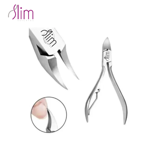 Alicate Cortador e Desencravador de Unhas Grandes Curvo Profissional Slim