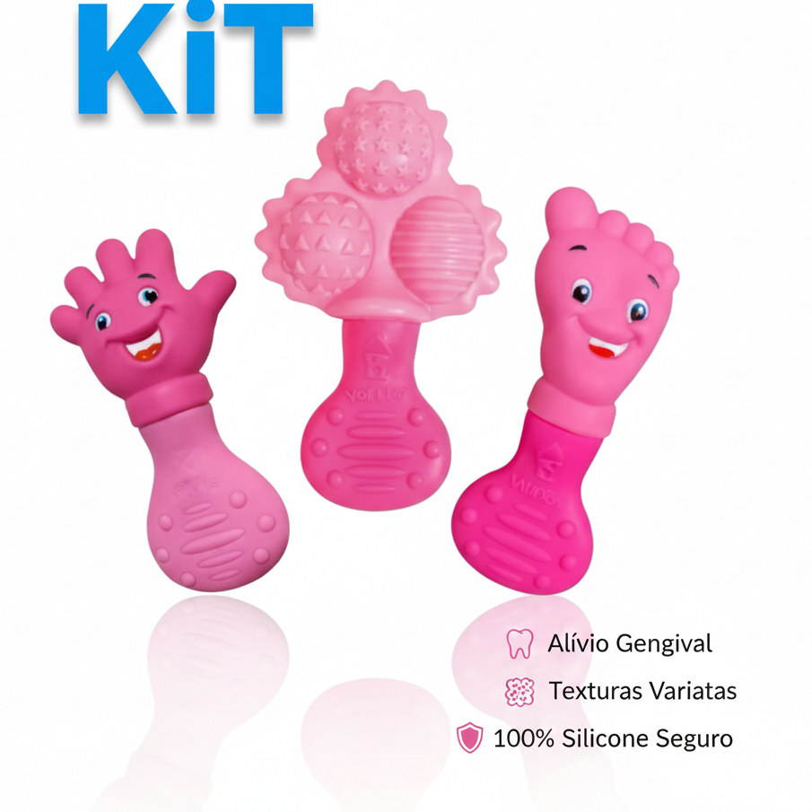 Kit Mordedor para Bebê Infantil Macio Dentição Gengiva em Oferta na Shopee