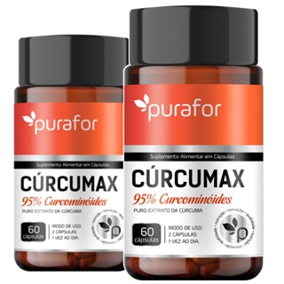 2x cur.cumax 95% Curcu.minoides 60caps Extrato Concentrado de Cur.cuma Suplemento Alimentar em Oferta na Shopee