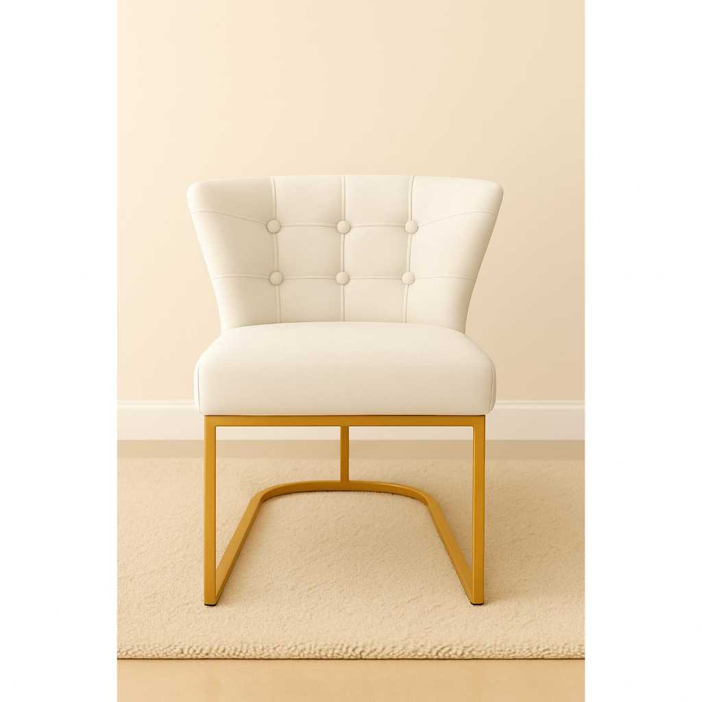 Poltrona Cadeira para Mesa de Jantar Sala Cozinha Palace Base de Ferro Dourado em Oferta na Shopee