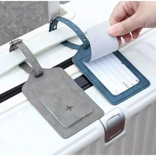 Kit 2 Tag De Mala Viagem Etiqueta De Identificação Bagagem Cinza em Oferta na Shopee