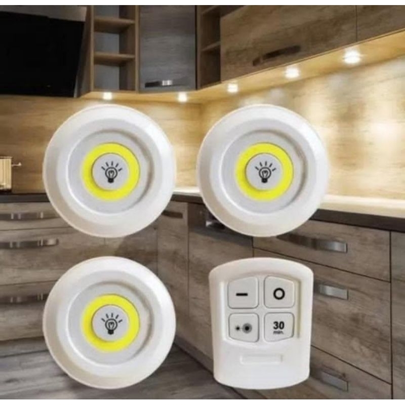 spot de luz led remoto, spot de LED (kit 3 spot ) autocolante