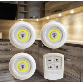 spot de luz led remoto, spot de LED (kit 3 spot ) autocolante