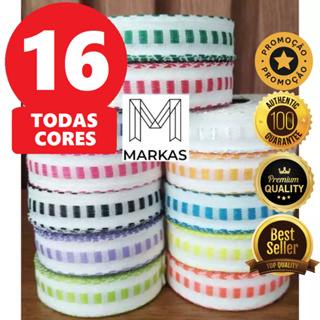 Kit 16 Rolos Galão Passa Fita Falso todas as cores com 10 Metros cada 100% Poliéster Pascoa em Oferta na Shopee