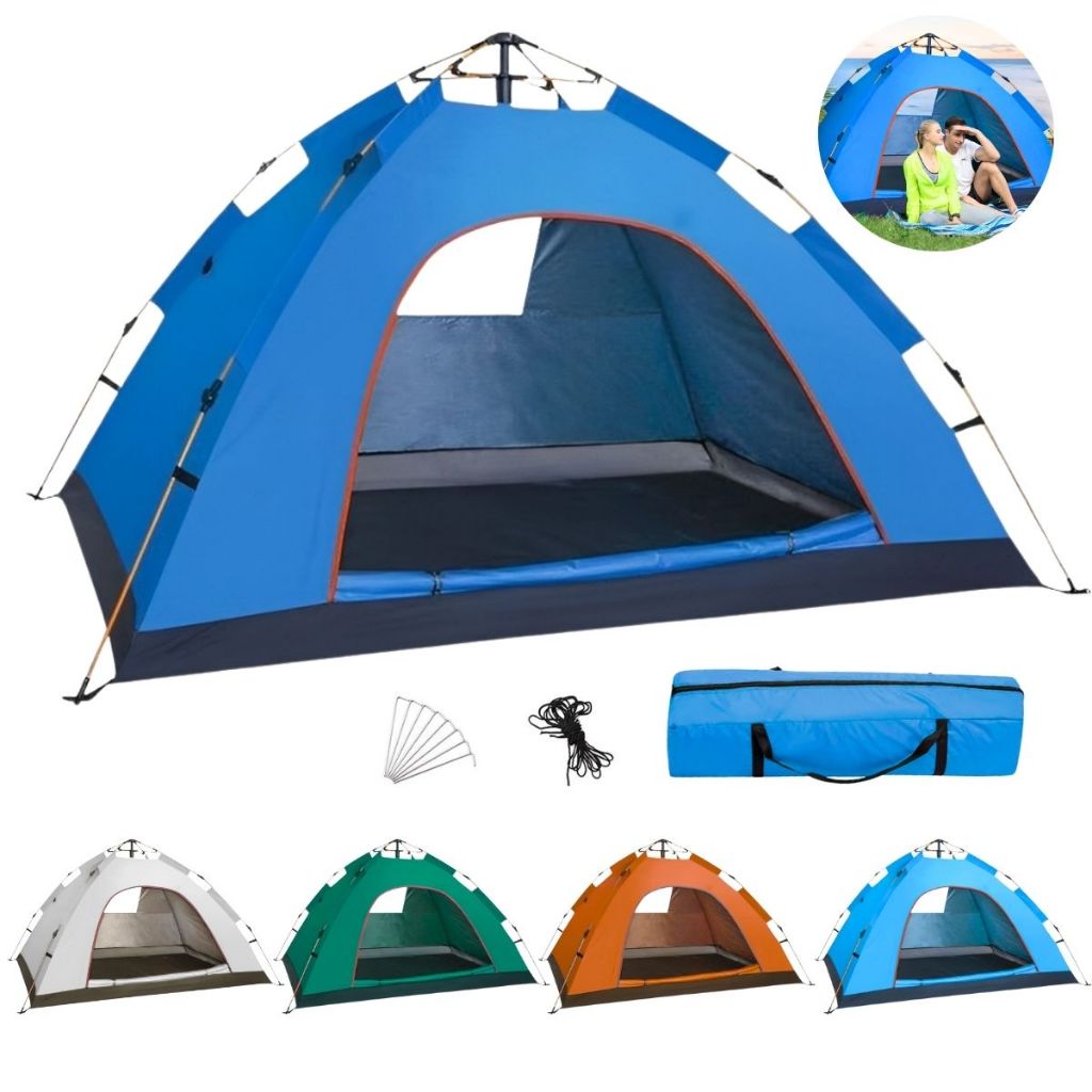 Barraca Monta Sozinha Camping 4 Pessoas Automática ou Manual Dobrável