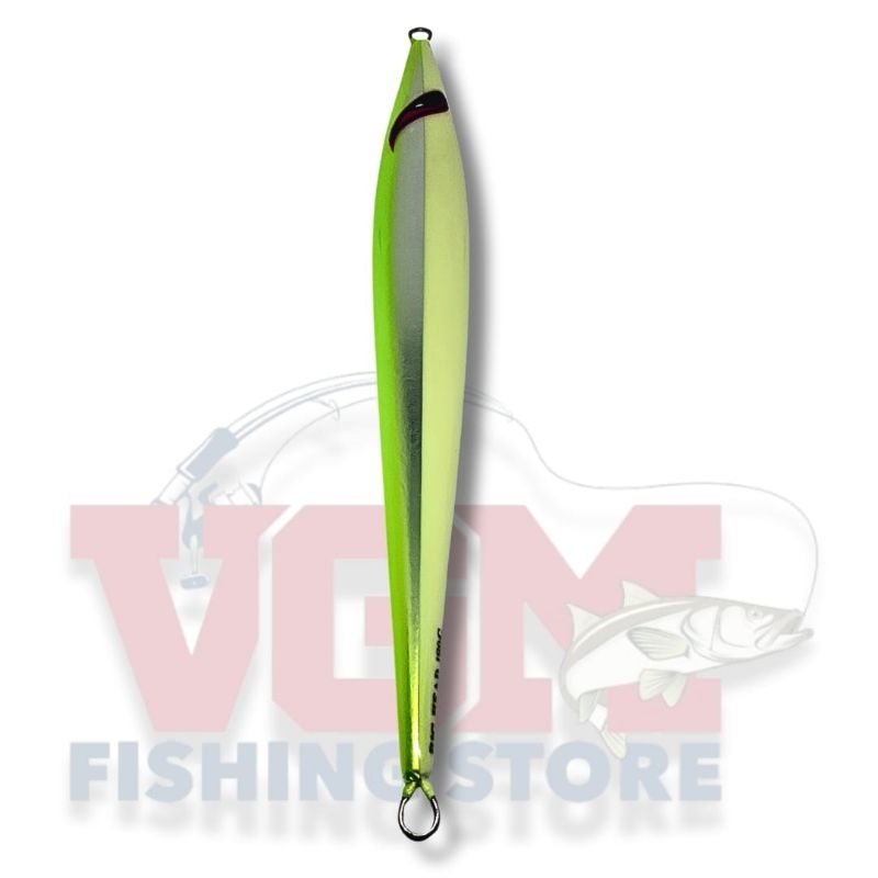 ISCA HAI VERTICAL BIG HEAD COR LIMÃO CROMO | SLOW PITCH JIGGING | SPEED JIGGING | METAL JIG | ISCA ARTIFICIAL