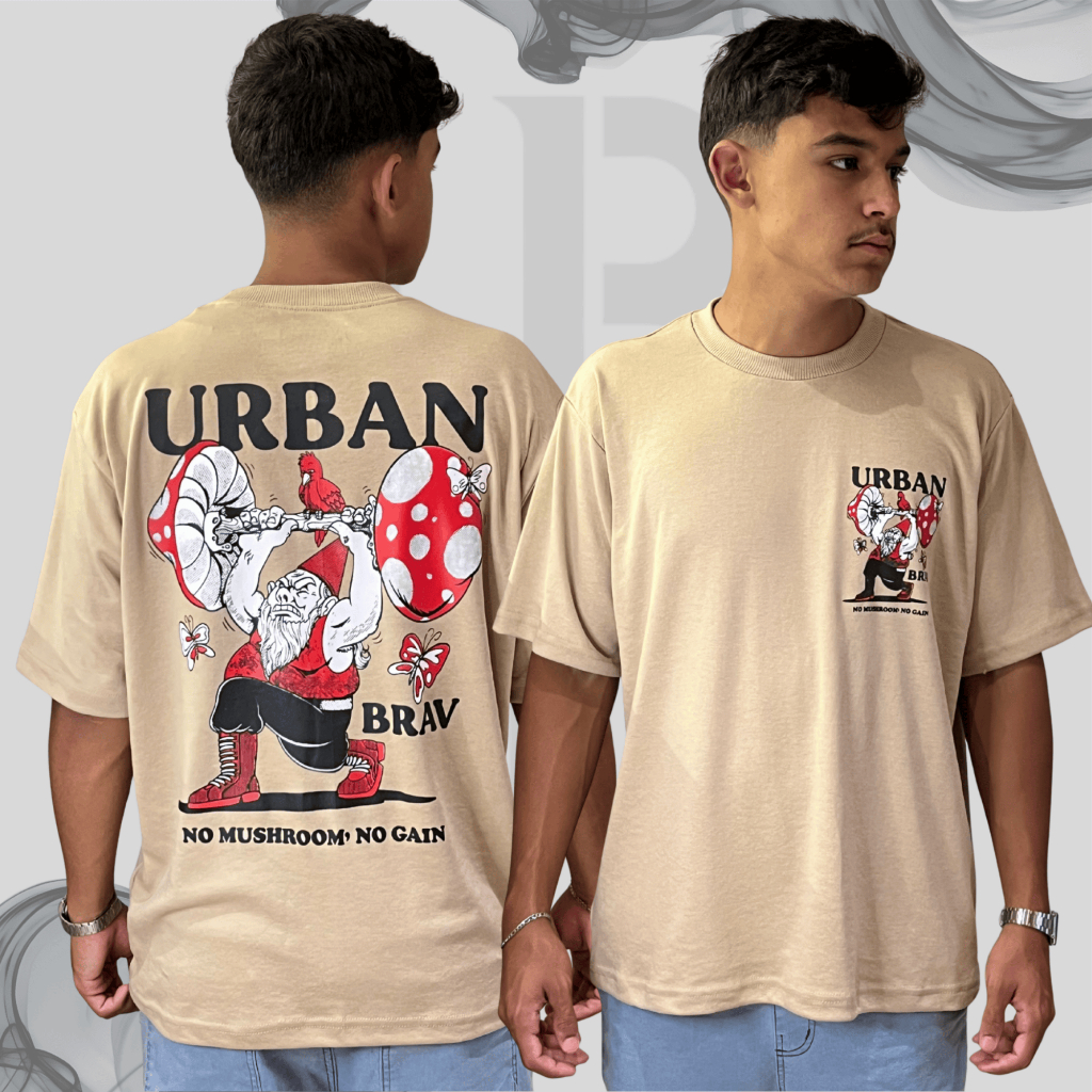 Camiseta Oversized Estampada Premium Masculina Unissex Suedine Streetwear Gnomo