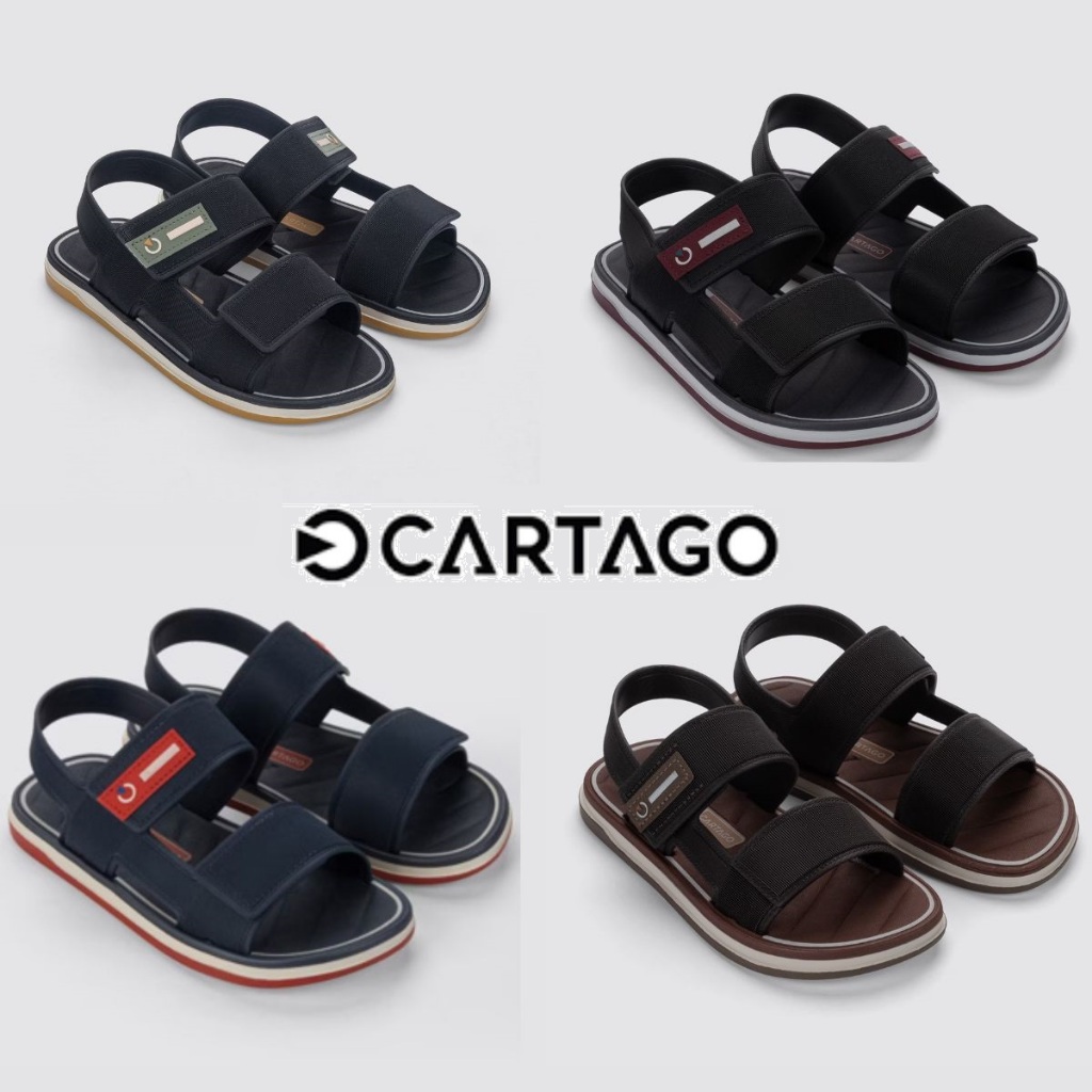 Sandália Cartago Malaga 12477 Masculina Moderna Anatômica Antiderrapante Confortável Casual Original