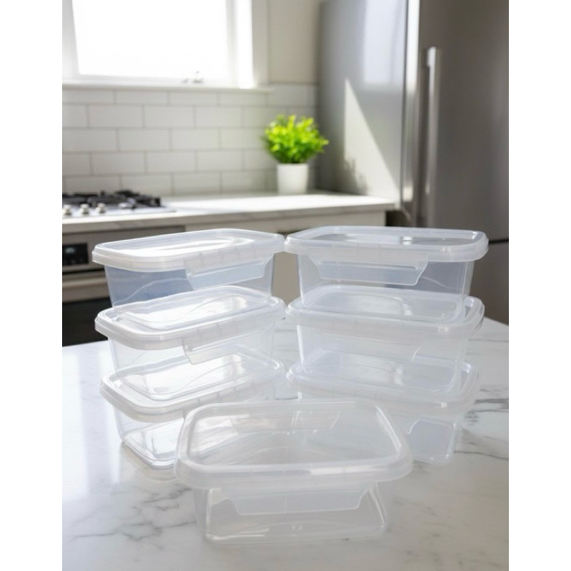 Kit 20 Marmita Potes 800ml Travas Laterais Reutilizável - Livre de BPA Alimentos organiza congelador em Oferta na Shopee