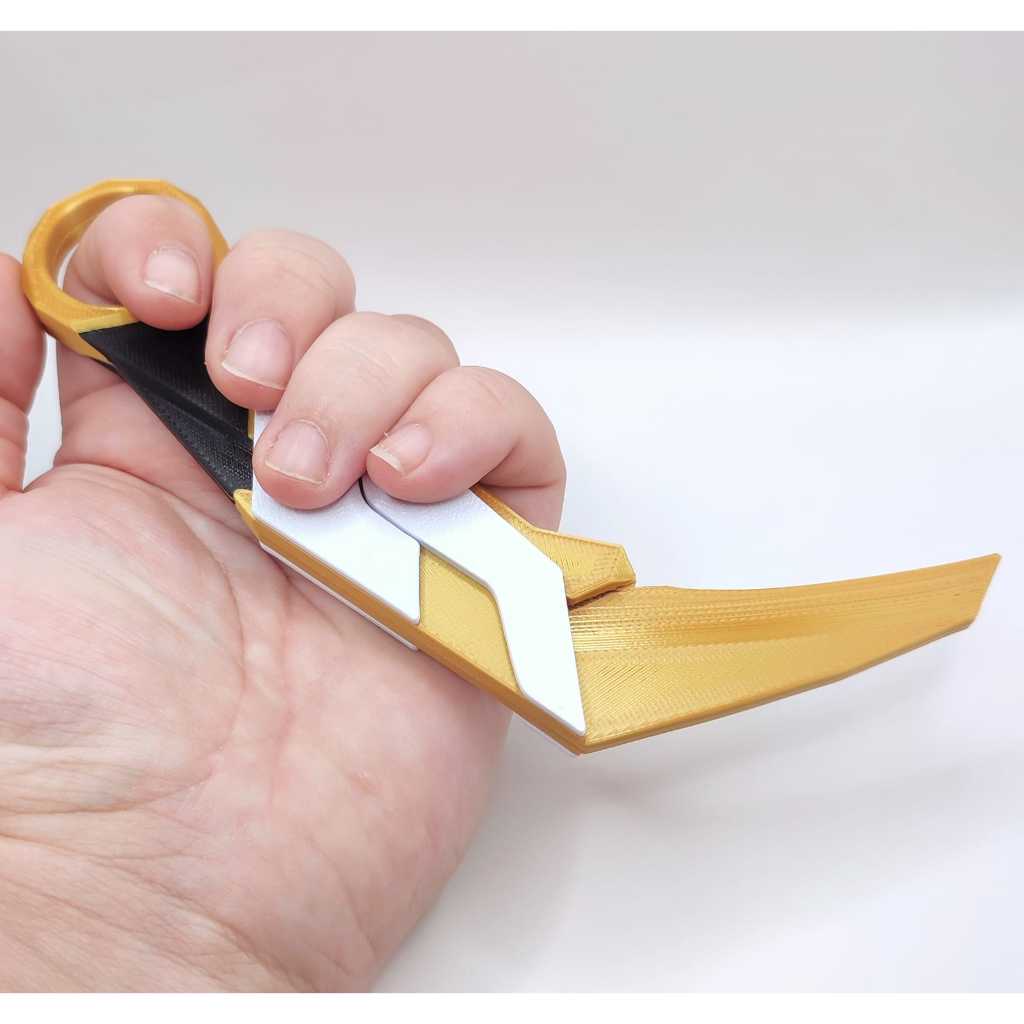 Adaga 3D – Replica Modelo Valorant Estilo Prime Karambit (17 cm ou 24 cm)