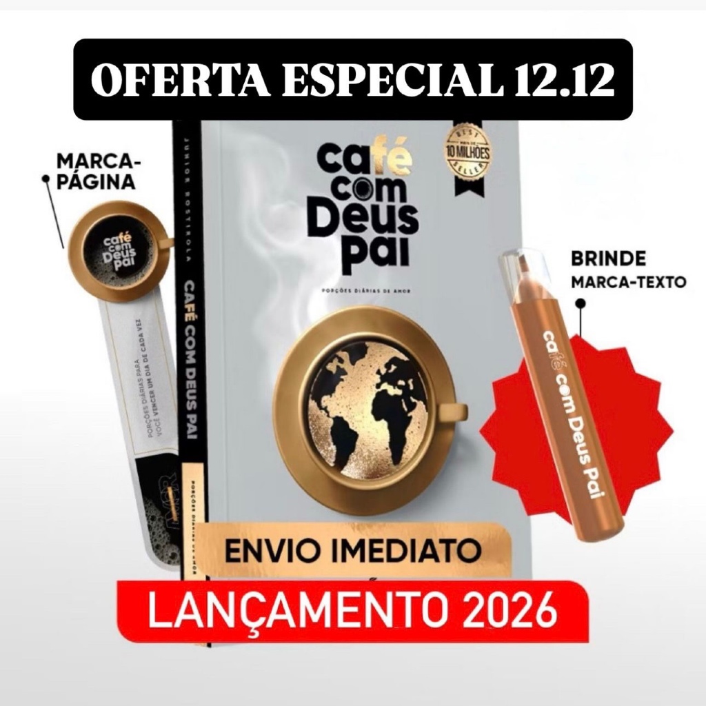 Café Com Deus Pai (Com Marca-Texto) | Edição 2026 | Porções Diárias de Amor