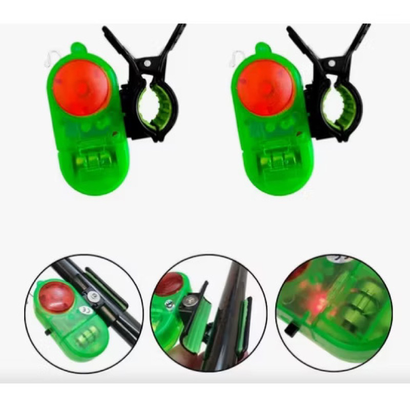 Alarme de Pesca HBL-04X ALBATROZ FISHING Sonoro com Som e Led Eletrônico Para Pesca Noturna, Sensor de Fisgada Sensível