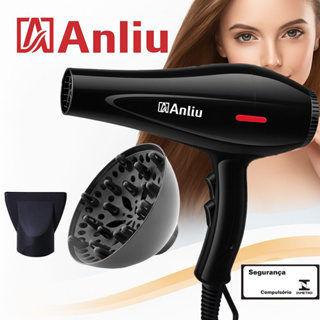 Secador de cabelos com difusor de cachos Profissional 3 Temperaturas Alta Velocidade Ar Quente/Frio em Oferta na Shopee