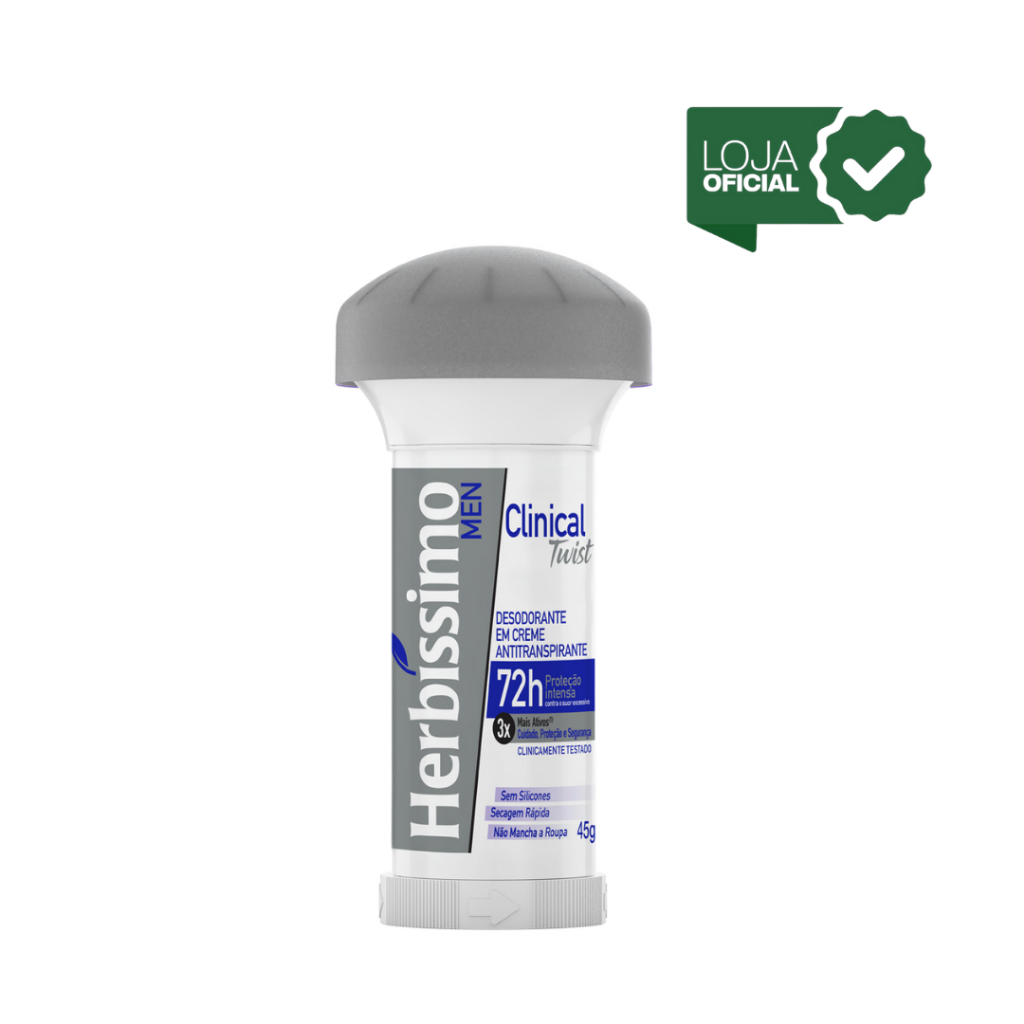 Desodorante Twist Antitranspirante Herbíssimo Clinical Men 45G