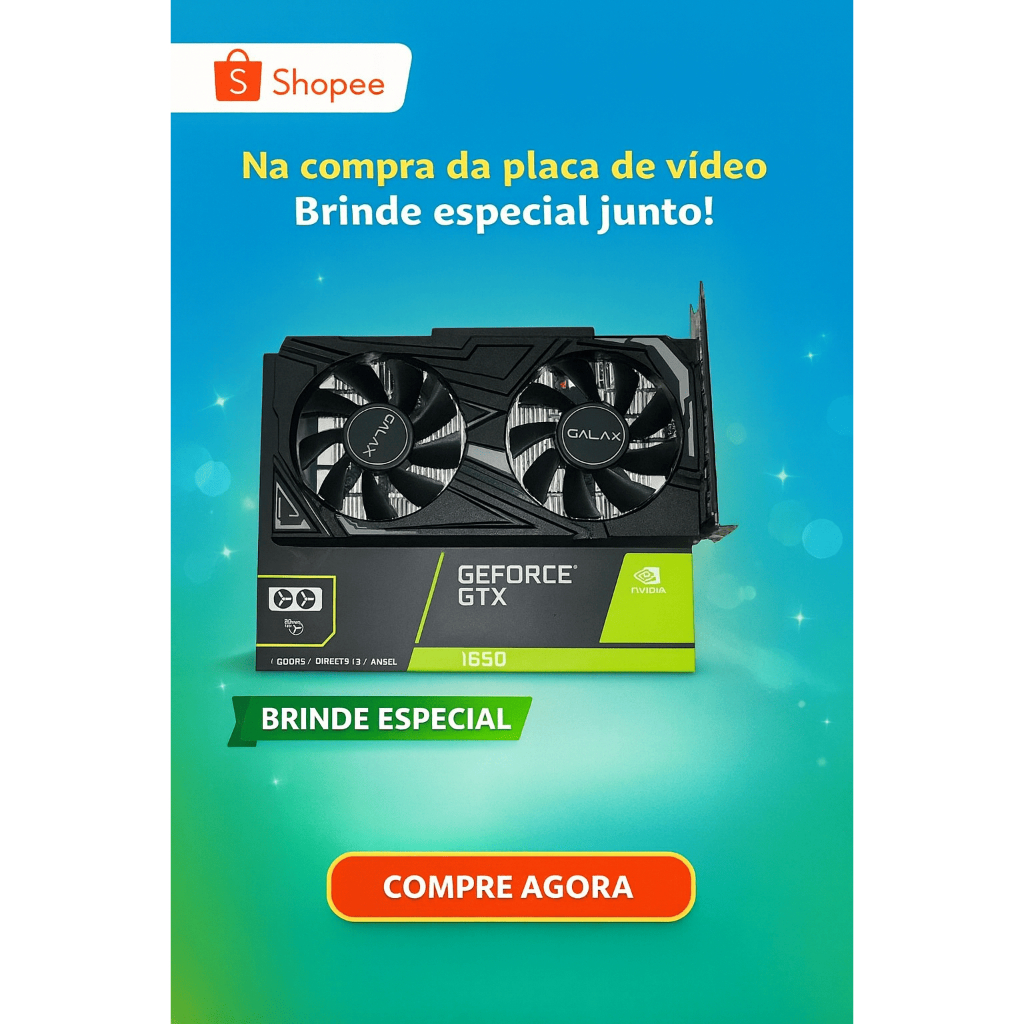 Placa de Vídeo Galax NVIDIA GeForce GTX 1650 EX Plus