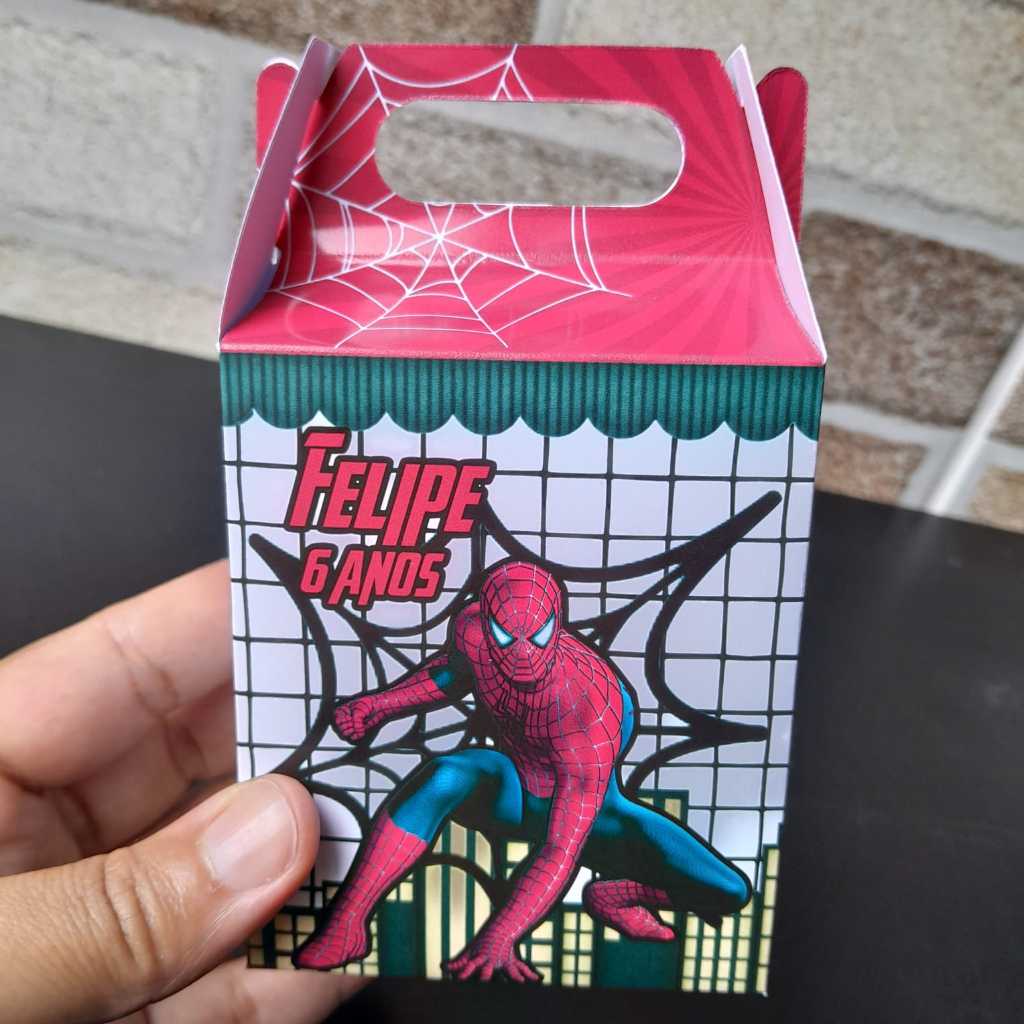 Caixa Maleta homem aranha - kit festa de aniversário - PEGUE E MONTE / LEMBRACINHA PERSONALIZADA kit