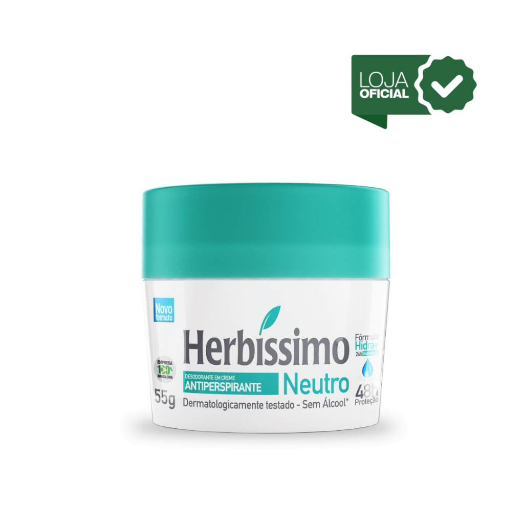 Desodorante Creme Antitranspirante Herbíssimo Neutro 55G