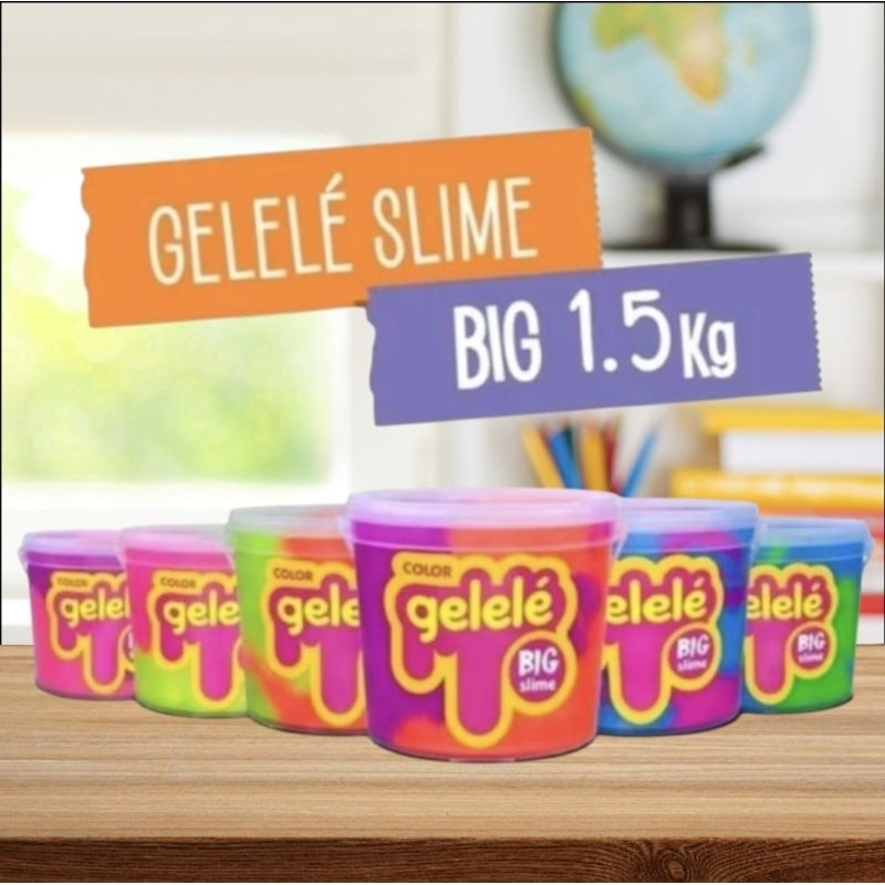 Slime Big Balde Gigante Gelele Balde 1,5 KG De Pura Diversão Massinha - Doce Brinquedo