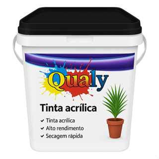 Tinta Balde Látex Qualycolor Acrílico Antimofo 18 kg Parede Cores em Oferta na Shopee