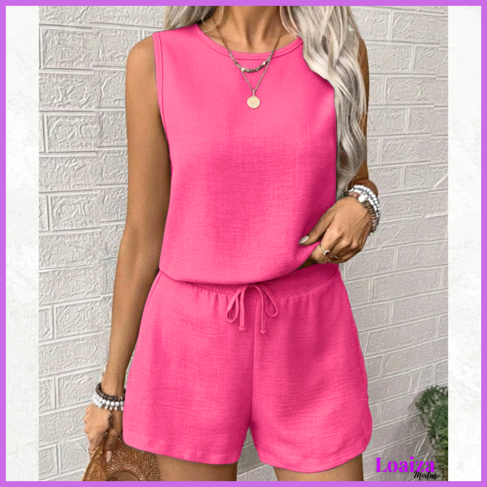 Conjunto Feminino Varias Cores Lançamento Verão Short e Blusa