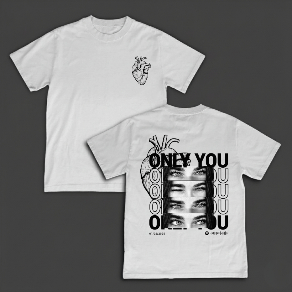 Camiseta Personalizada Algodão Premium Olhos Nome QR Code Spotify Presente Namorados Lançamento em Oferta na Shopee