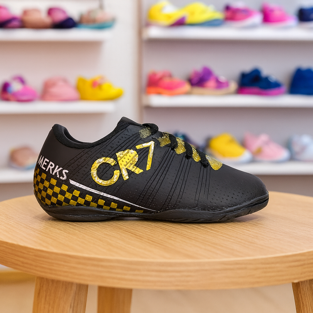Chuteira Futsal Infantil  Quadra Salao Tênis Futebol Cr7 Copa Macia Leve e Resistente em Oferta na Shopee