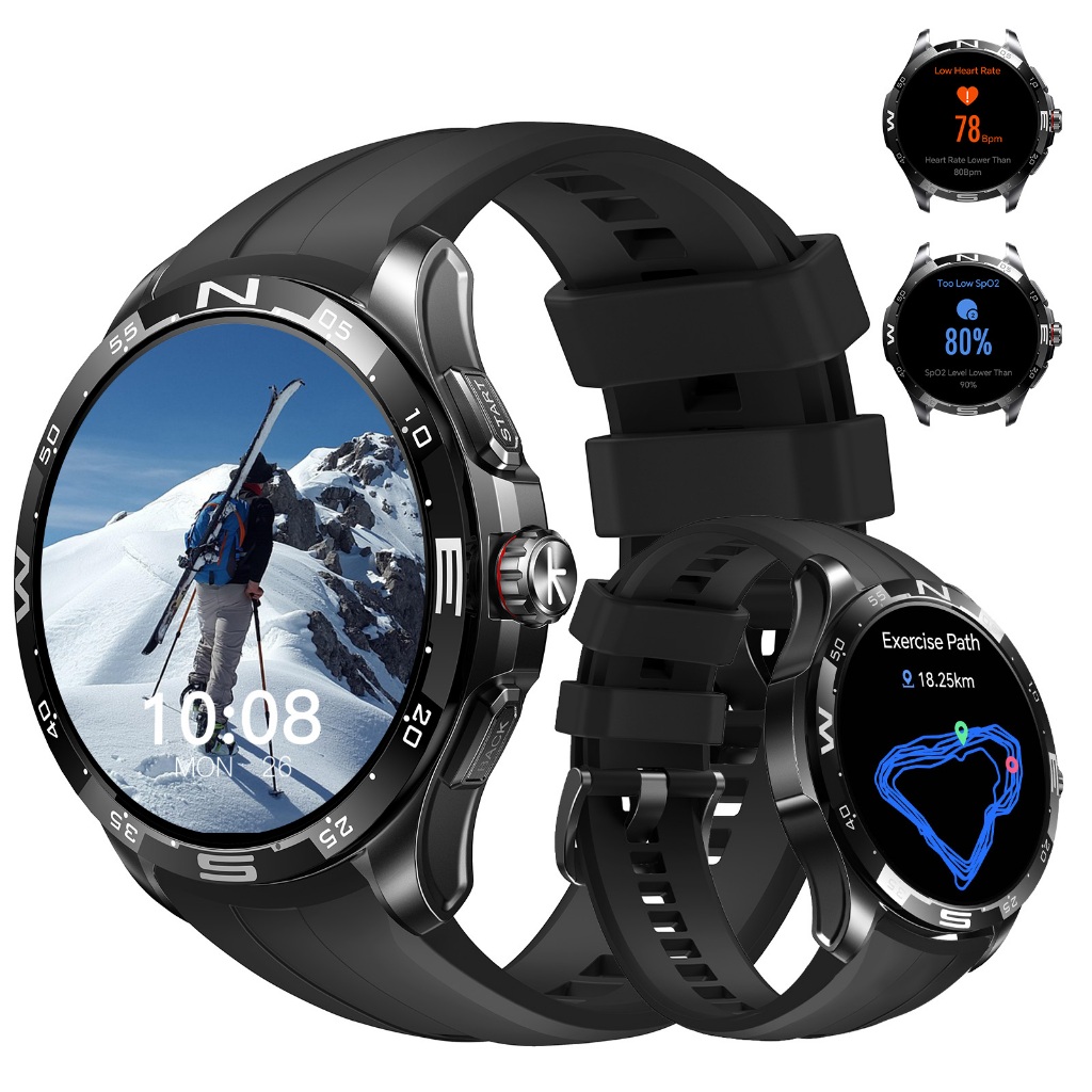 Smartwatch Kieslect Actor Relógio Sport 1.6‘’AMOLED Tela 5ATM Monitoramento Saúde 24h Bluetooth GPS