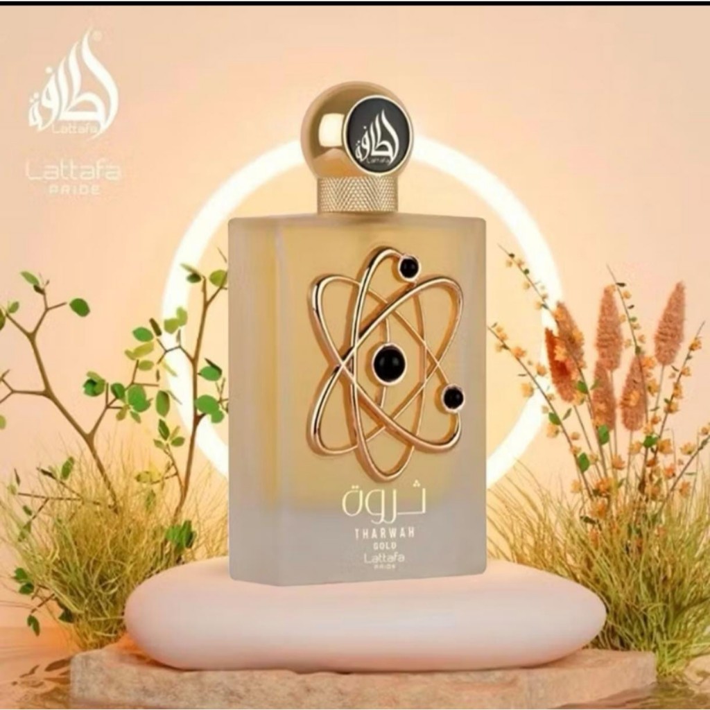 Perfume Árabe Feminino Lattafa Tharwah Gold EDP 100ML EDP Original Promoção em Oferta na Shopee