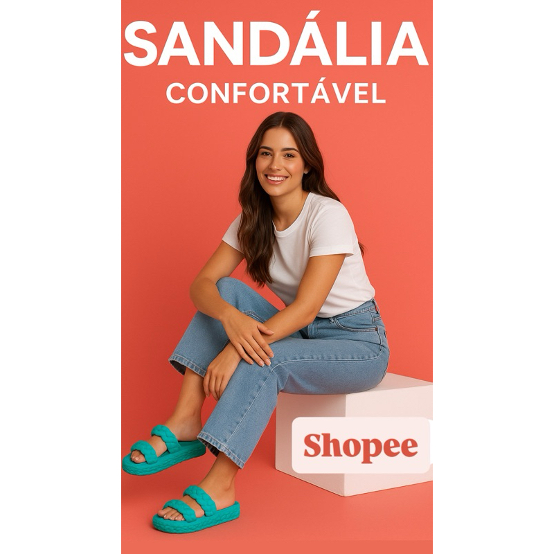 Sandália Feminina Plataforma chinelo slide Papete antiderrapante macia conforto ideal para o verão praia tendencia 2026.