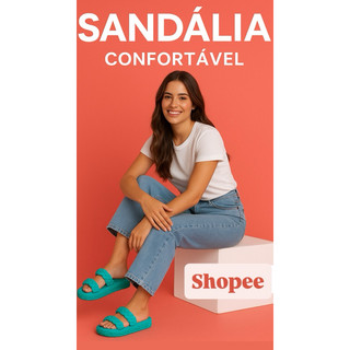 Sandália Feminina Plataforma chinelo slide Papete antiderrapante macia conforto ideal para o verão praia tendencia 2026.