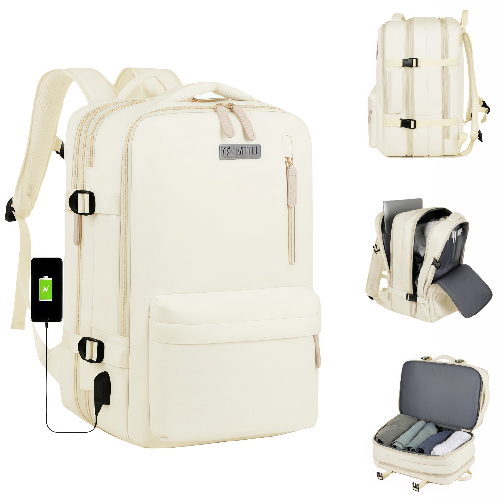 Mochila De Viagem Multifuncional Mochila ExpansíVel Para Laptop De Grande Capacidade Mochila Casual à Prova D'áGua