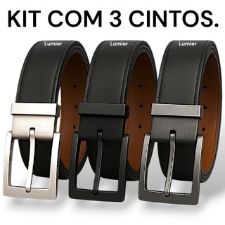 Kit 3 Cinto Masculino - 125CM ou 150CM.